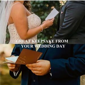 2 Pcs Wedding Vow Books His and Hers